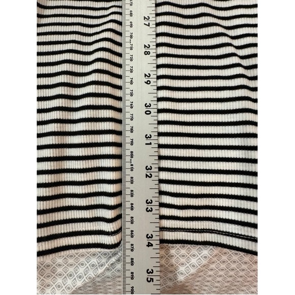 MINKPINK Striped Turtleneck Swing Dress Black White Ribbed Knit Long Sleeve S - Picture 8 of 8